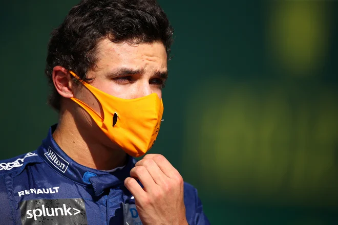 Lando Norris je po ogledu finalne tekme na Wembleyju ostal brez dragocene ure. FOTO: Mark Thompson/Reuters