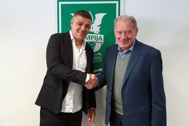 Trener Savo Milošević in predsednik Olimpije Milan Mandarić FOTO: NK Olimpija