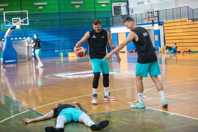 Trening slovenske košarkarske reprezentance. FOTO: Voranc Vogel