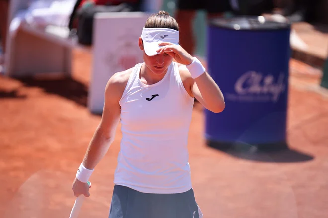 Tamara Zidanšek še naprej navdušuje. FOTO: Pierre Albouy/AFP