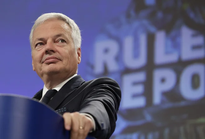Evropski komisar za pravosodje Didier Reynders. FOTO: Olivier Hoslet/AFP