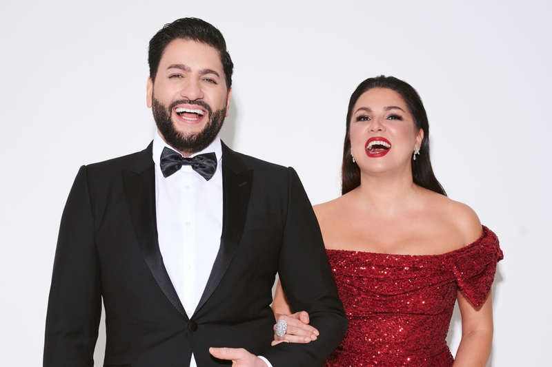 Fotografija: Ana Netrebko s soprogom, azerbajdžanskim tenoristom Jusifom Ejvazovom. FOTO: Festival Ljubljana