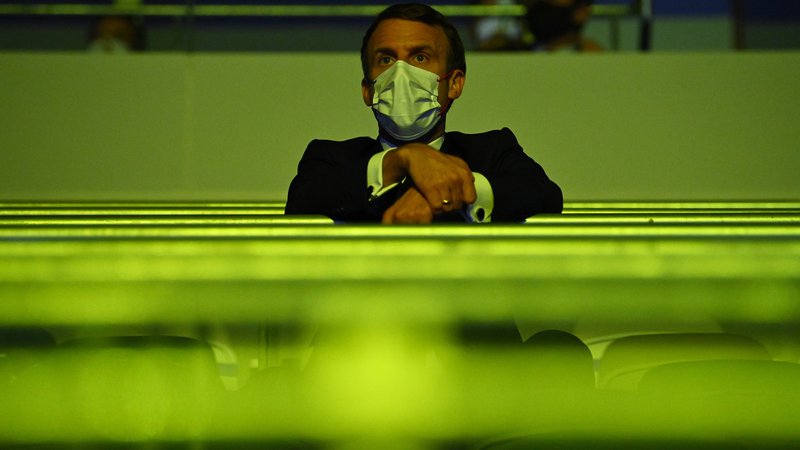 Fotografija: Francoski predsednik Emmanuel Macron. FOTO: Dylan Martinez/Reuters
