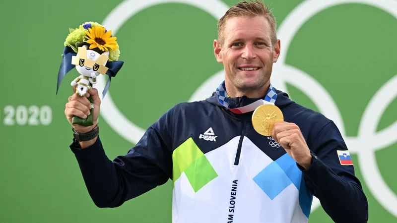 Fotografija: Benjamin Savšek je novi olimpijski prvak. FOTO: Charly Triballeau/AFP