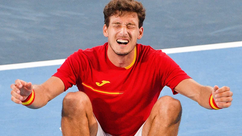 Fotografija: Pablo Carreño Busta se veseli bronaste kolajne. FOTO: Tiziana Fabi/AFP