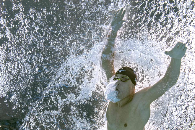 Robert Finke je dobil plavalni maraton. Foto Francois-xavier Marit/ AFP