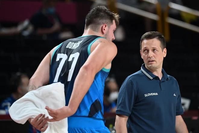 Dončić in Sekulić. FOTO: Aris Messinis/AFP