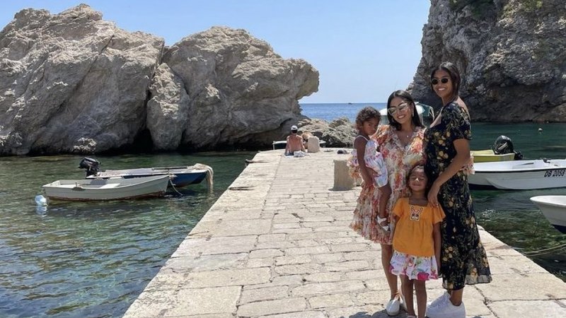 Fotografija: »Čudovito je,« je Vanessa Bryant zapisala pod sliko na instagramu. S tremi hčerkami je obiskala Dubrovnik. FOTO: instagram Vanesse Bryant