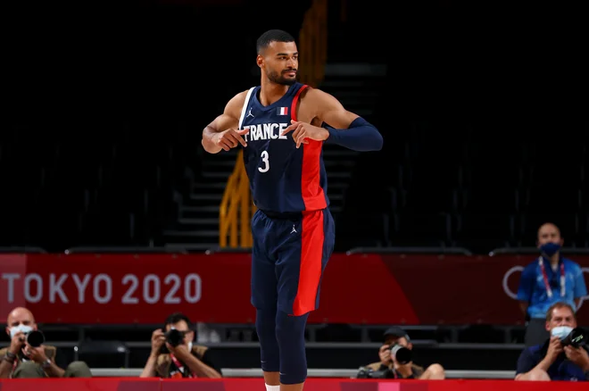 Timothe Luwawu-Cabarrot bo tekmec Slovenije v polfinalu. FOTO: Brian Snyder/Reuters