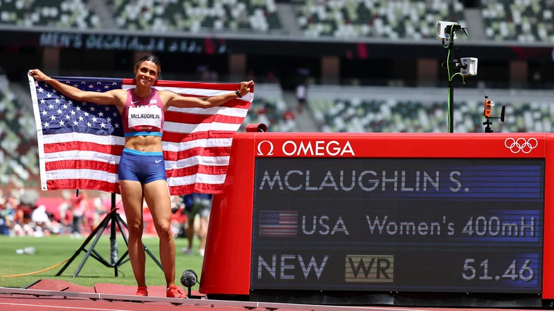 Fotografija: Sydney McLaughlin je dosegla rekordno znamko. FOTO: Lucy Nicholson/Reuters