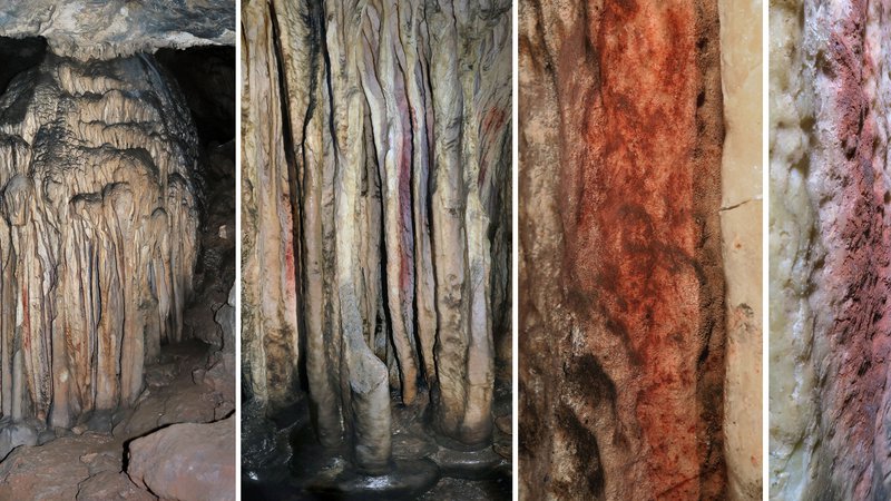 Fotografija: Dele kapnikov so neandertalci pobarvali pred približno 60.000 leti, so ugotovili v študiji. FOTO: Joao Zilhao/AFP