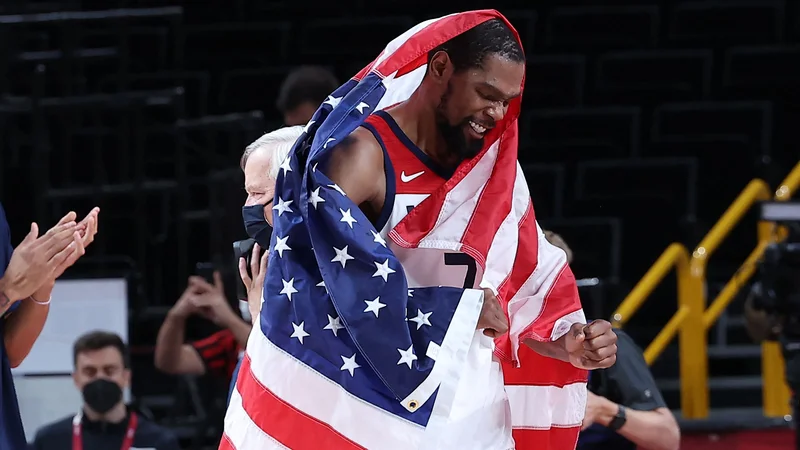 Fotografija: Kevin Durant je najboljši strelec ameriške košarkarske reprezentance v zgodovini olimpijskih iger. FOTO: Thomas Coex/AFP