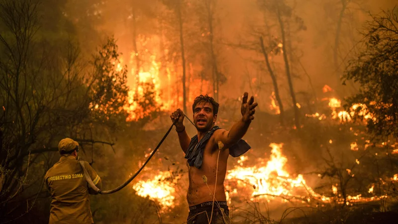 Fotografija: Zdaj že vsi vidimo posledice podnebnih sprememb, pravijo v IPCC. FOTO: Angelos Tzortzinis/AFP
