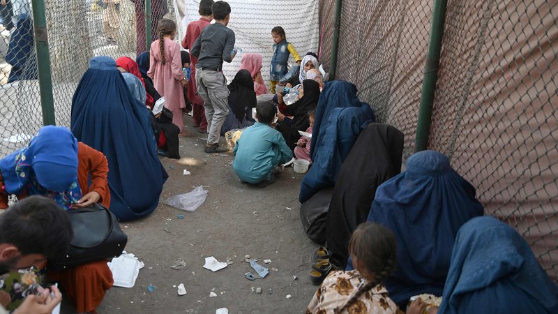 Fotografija: Afganistanci begunci. FOTO: Wakil Kohsar/AFP