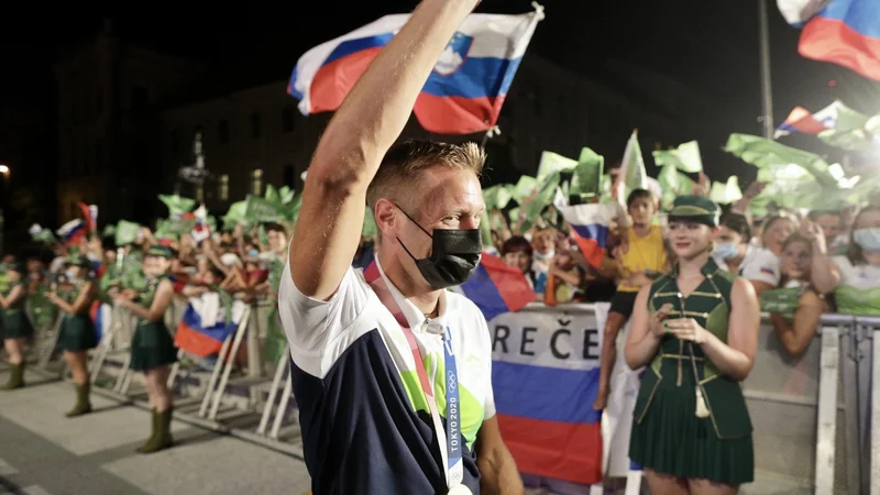 Fotografija: Sprejem olimpijcev. FOTO: Voranc Vogel/Delo