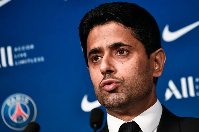 Predsednik PSG Naser Al-Helaifi (na fotografiji) je na čelu Ece nasledil Andreo Agnellija. FOTO: Stephane De Sakutin/Afp