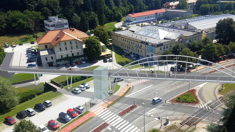 Fotografija: Nadhod Sonce bo povezal Tržaški hrib s preostalim delom mesta in precej spremenil pogled ob vstopu v Rogaško Slatino. FOTO: arhiv občine Rogaška Slatina