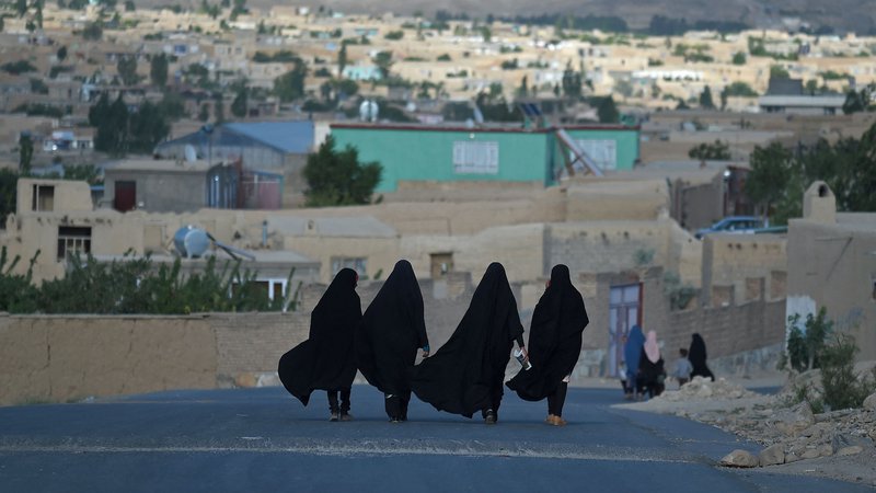 Fotografija: Afganistanske ženske tik pred vkorakanjem talibov. FOTO: Wakil Kohsar/AFP