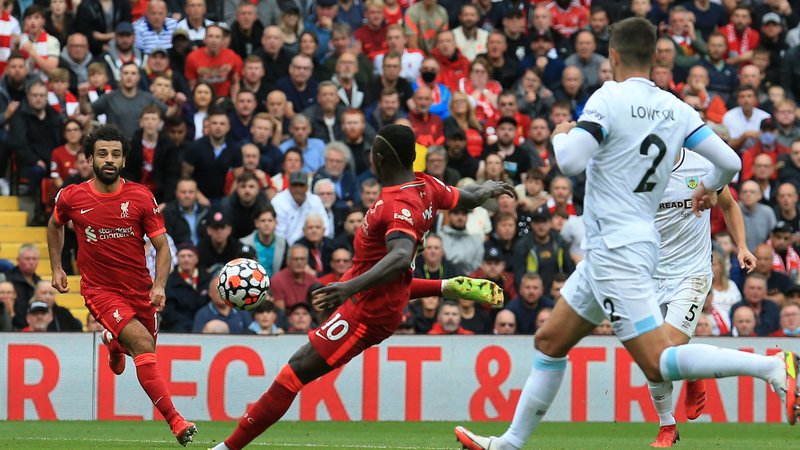 Fotografija: Senegalec Sadio Mane je bil strelec drugega zadetka za Liverpool. FOTO: Lindsey Parnaby/AFP