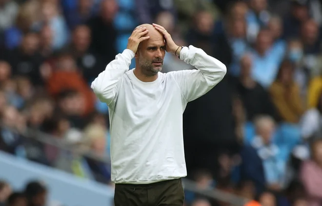 Pep Guardiola je v škripcih, prihod Harryja Kanea visi v zraku, zato bi bil Cristiano Ronaldo morda njegova zadnja napadalna rešitev. FOTO: Lee Smith/Reuters