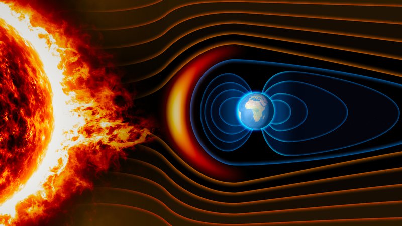 Fotografija: Magnetno polje, ki nastaja v notranjosti Zemlje, se razteza daleč v vesolje in ustvarja ščit, ki planet brani pred nevarnimi delci visokih energij. Foto Shutterstock
