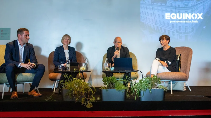Fotografija: Predstavniki družbe Equinox nepremičnine partner (z leve) Primož Jagarinec, partnerica Varja Dolenc ter partner in direktor Matej Rigelnik. FOTO: Voranc Vogel(Delo