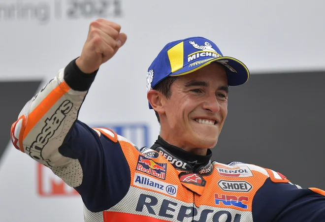 Marcu Marquezu je na Sachsenringu odleglo, vendar ne za dolgo. FOTO: Matthias Rietschel/Reuters