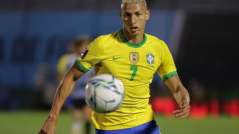Fotografija: Zvezdnik Evertona, Richarlison (na fotografiji), bo ostal v Liverpoolu. FOTO: Raul Martinez/AFP