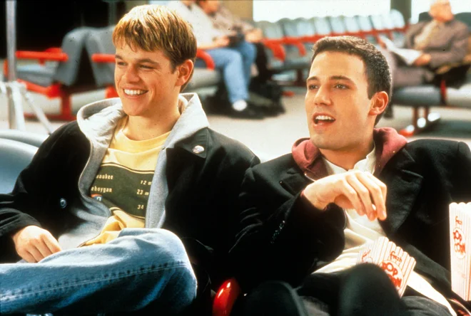 Matt Damon in Ben Affleck v filmu <em>Dobri Will Hunting</em> sta nerazdružljiva tudi za kamero. Foto Moviestore