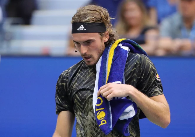 Stefanos Tsitsipas je končal nastop v New Yorku. FOTO: Kena Betancur/AFP