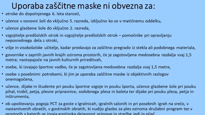 Uporaba zaščitne maske. FOTO: Arhiv Vlade RS