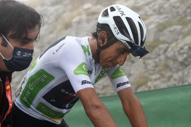 Egan Bernal je največji poraženec na Vuelti 2021. FOTO: Miguel Riopa Afp