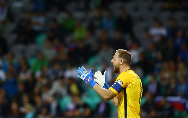 Jan Oblak se veseli dvoboja v Splitu. FOTO: Reuters
