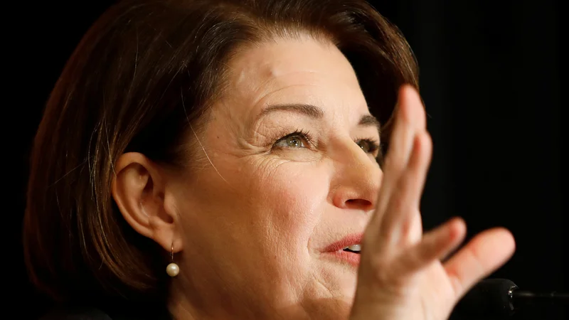 Fotografija: Amy Klobuchar. FOTO: Jonathan Drake/Reuters