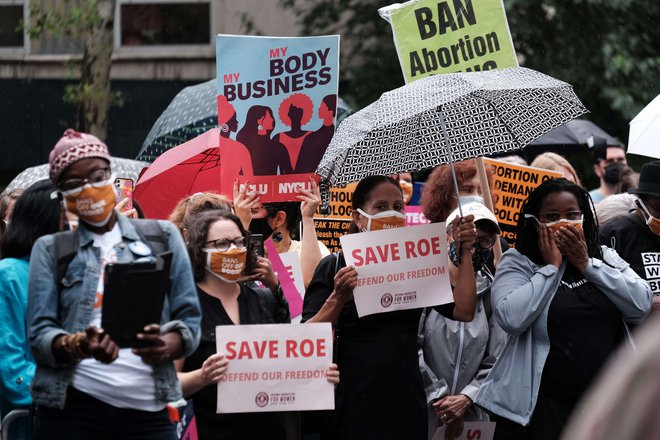 Protest proti novemu zakonu v New Yorku. FOTO: Spencer Platt/AFP