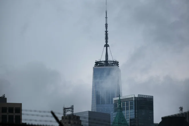 Stolp One World Trade Center na mestu dvojčkov Svetovnega trgovinskega centra.&nbsp;Foto Spencer Platt Afp