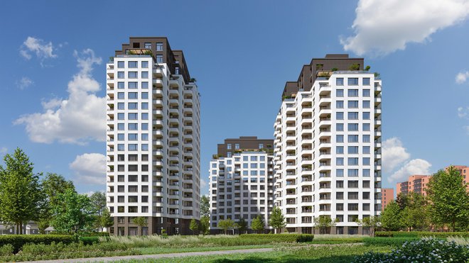 V Dravljah bodo poleg stanovanj v treh stolpičih zgradili tudi okoli 500 parkirišč, od tega jih bodo 100 namenili bližnjim stanovalcem.<br />
FOTO: Lesnep