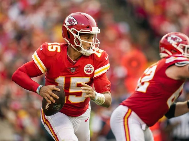 Patrick Mahomes je uprizoril zmago proti Clevelandu. FOTO: Jay Biggerstaff/USA Today Sports