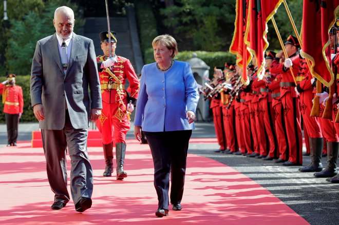 Kanclerka Angela Merkel med poslovilnim obiskom na Balkanu FOTO: Florion Goga/Reuters