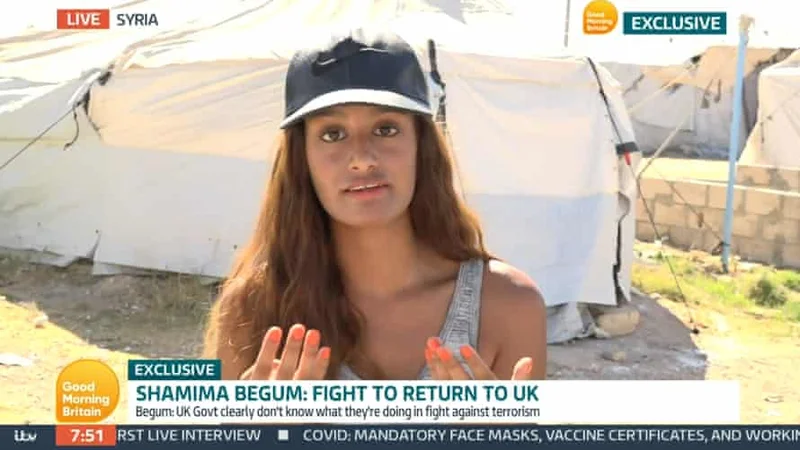 Fotografija: Shamima Begum v povsem novi podobi med intervjujem v oddaji Good Morning Britain. FOTO: posnetek zaslona