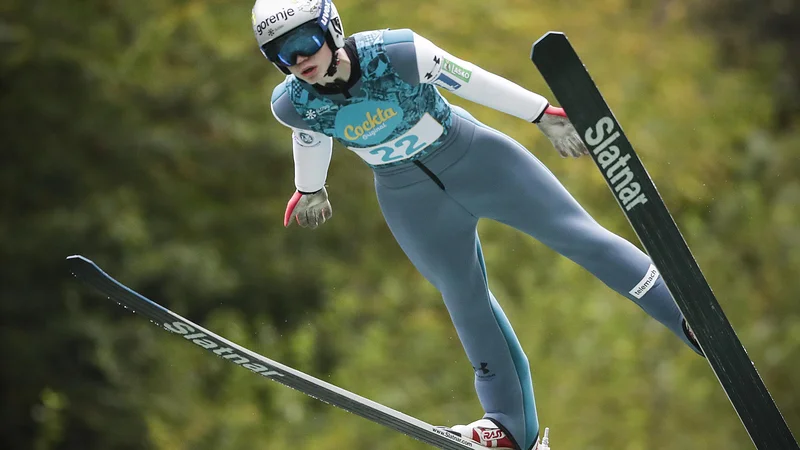 Fotografija: Rok Masle je bil z desetim in 14. mestom obakrat najboljši slovenski skakalec v Oslu. FOTO: Uroš Hočevar/Delo
