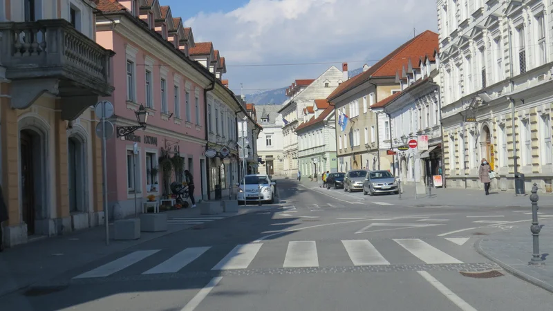 Fotografija: Središče Kamnika je zavarovala policija. FOTO: Bojan Rajšek/Delo