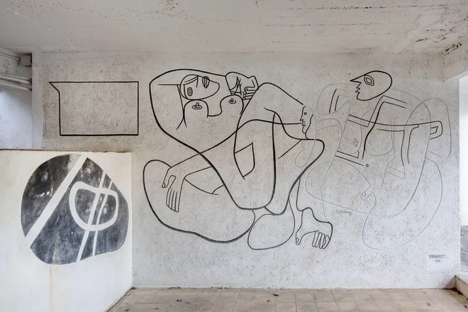 Freske je v interieru naslikal sam Le Corbusier, vendar proti volji arhitektke. FOTO: arhiv Cape Moderne