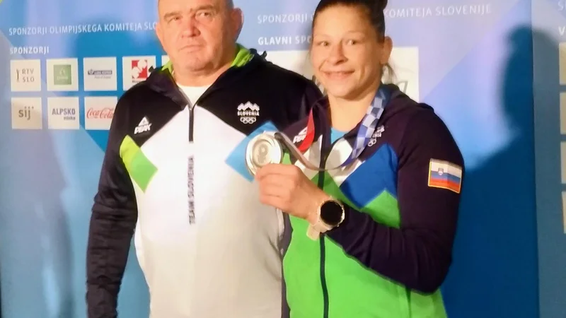 Fotografija: Marjan Fabjan je opozoril tudi na pomanjkljivosti pri Judo zvezi Slovenije in dejstvo, da je zlata Tina Trstenjak (oba na fotografiji) po povratku iz Tokia ostala brez sprejema. FOTO: Miha Šimnovec