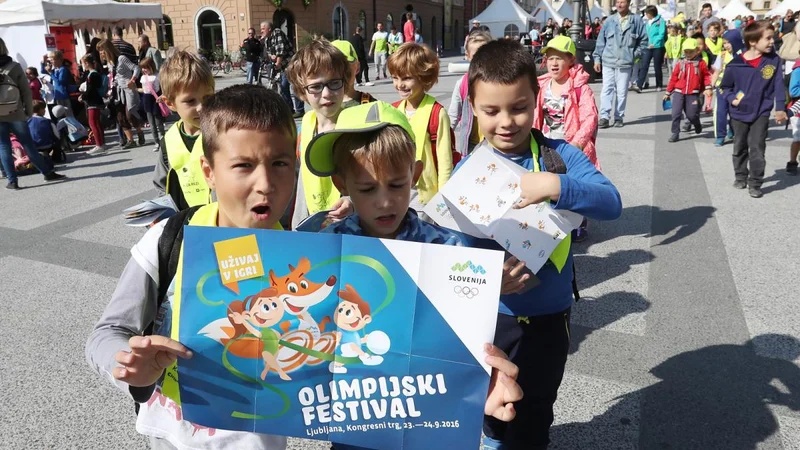 Fotografija: Kongresni trg in park Zvezda v Ljubljani sta prizorišče letošnjega olimpijskega festivala. FOTO: Aleš Fevžer