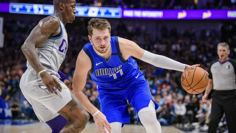 Fotografija: Luka Dončić v akciji. FOTO: Jerome Miron/Usa Today Sports