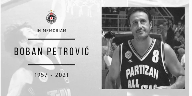 Smrt ikone kluba so potrdili tudi pri Partizanu. FOTO: Twitter/KK Partizan