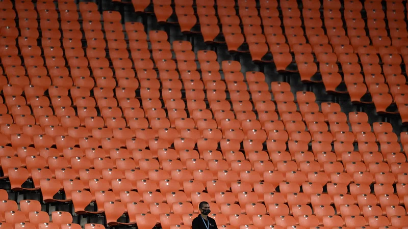 Fotografija: V Pekingu bodo lahko na tribunah samo prebivalci Kitajske. FOTO: FOTO: Jewel Samad/AFP