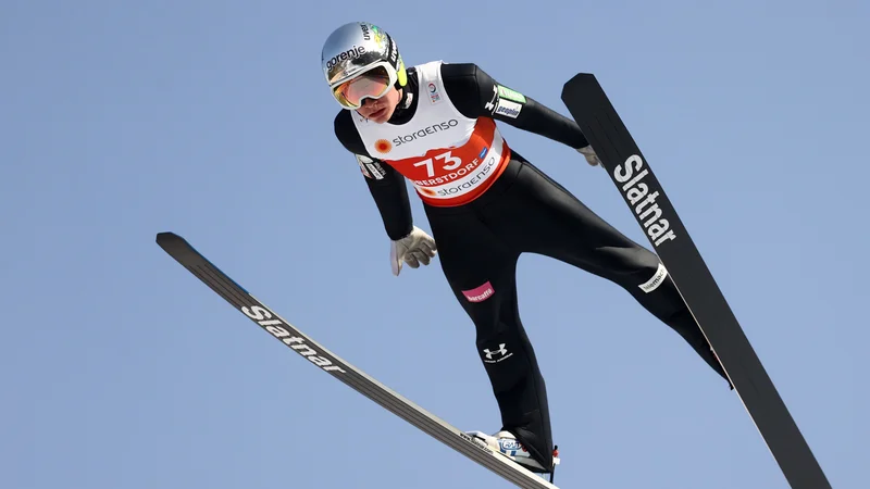Fotografija: Anže Lanišek je poletno sezono sklenil na skupnem petem mestu. FOTO: Kai Pfaffenbach/Reuters
