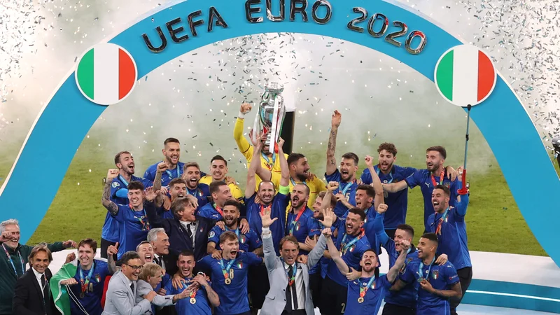 Fotografija: Letošnji zaključni turnir lige narodov bo potekal v domovini evropskih prvakov Italijanov. FOTO: Catherine Ivill/AFP